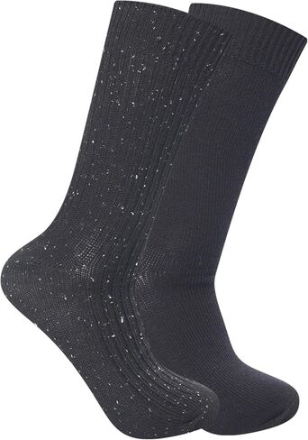 Frye Men's 2-Pack Tweed Ribbed Boot Socks, Black, One Size in Saudi Arabia