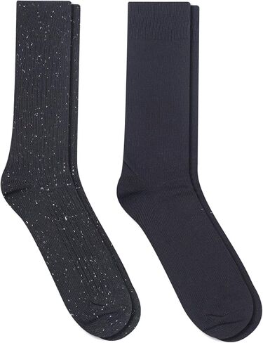Frye Men's 2-Pack Tweed Ribbed Boot Socks, Black, One Size in Saudi Arabia
