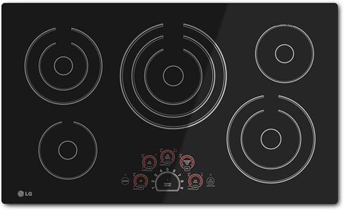 LG 36" BLACK RADIANT ELECTRIC SMOOTHTOP COOKTOP WITH SMOOTHTOUCH CONTROLS LCE3610SB in Saudi Arabia