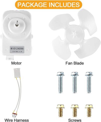 AMI PARTS W10124096 Condenser Fan Motor kit-Replaces AP4318657 2315558 PS1957416 2188538 2188727 EAP1957416 in Saudi Arabia