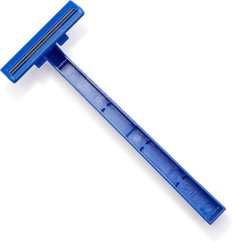 Medline Twin Blade Facial Razor, Disposable, Blue, 50 Count (Pack of 10) in Saudi Arabia
