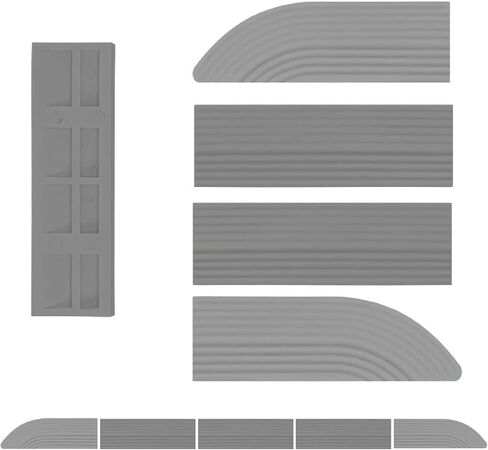 Dorifa 5 Pcs Threshold Ramp Mat Door Sill Scuff Plate Slope Strip Auxiliary Fit for Xiaomi Narwal Ecovacs Roborock Vacuum Cleaner Replacement Parts (Grey) in Saudi Arabia