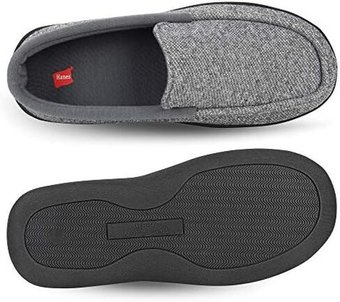 Hanes Men's ComfortSoft Memory Foam Knit Venetian Moccasin Indoor/Outdoor Slipper in Saudi Arabia