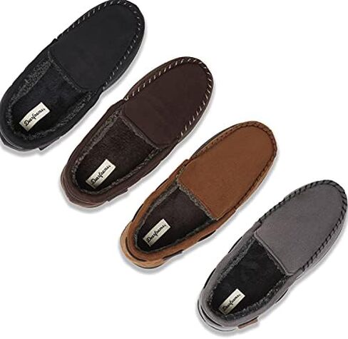 Dearfoams Men's Keaton Memory Foam Moccasin with Wide Widths in Saudi Arabia