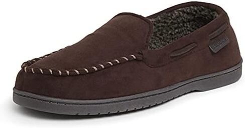 Dearfoams Men's Keaton Memory Foam Moccasin with Wide Widths in Saudi Arabia