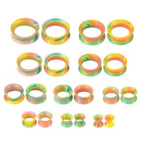 JOYTOYOU 20 قطعة من أدوات قياس الأذن من السيليكون المموهة من JOYTOYOU مجموعة أدوات تمديد أنفاق اللحم من 2 جرام إلى 1 بوصة in Kuwait