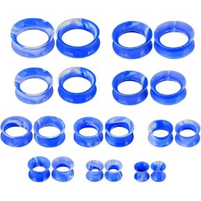 JOYTOYOU 20Pcs Camouflage Silicone Ear Gauge Tunnels Stretching Kit Flesh Tunnels Expander Set 2g to 1" in Kuwait