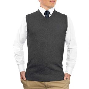 سترة من مزيج القطن CC بقصة ضيقة ورقبة على شكل حرف V للرجال | سترات خفيفة الوزن قابلة للتنفس برقبة على شكل حرف V للرجال in Kuwait