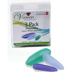 Vcovers Bikini Hair Removal Protection, 3 Pack, Assorted Sizes and Colors - Bikini Hair Trim, Cut, Color, Removal, Spray Tanning and Other Bikini Cosmetic procedures. in Saudi Arabia