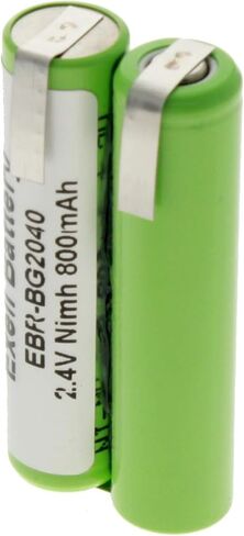 Exell 2.4-Volt Nickel Metal Hydride Razor Battery, EBR-BG2040, 800 mAh, Batteries for Electric Shavers in Kuwait