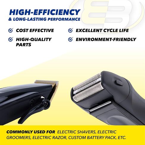 Exell 2.4-Volt Nickel Metal Hydride Razor Battery, EBR-BG2040, 800 mAh, Batteries for Electric Shavers in Kuwait