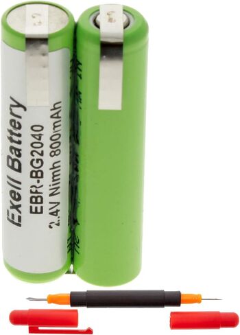 Exell 2.4-Volt Nickel Metal Hydride Razor Battery, EBR-BG2040, 800 mAh, Batteries for Electric Shavers in Kuwait