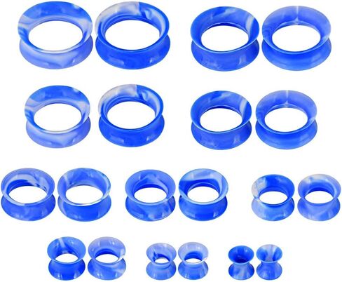 JOYTOYOU 20Pcs Camouflage Silicone Ear Gauge Tunnels Stretching Kit Flesh Tunnels Expander Set 2g to 1" in Kuwait