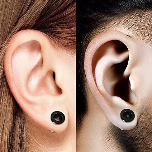 BIG GAUGES 2 Pairs Acrylic External Screw Flesh Tunnels Piercing Jewelry Stretcher Ear Lobe Earring Plugs in Kuwait