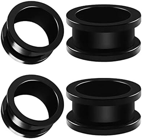 BIG GAUGES 2 Pairs Acrylic External Screw Flesh Tunnels Piercing Jewelry Stretcher Ear Lobe Earring Plugs in Kuwait