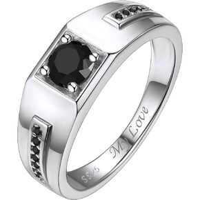 Silvora Sterling Silver Rings for Men Women, Shiny Cubic Zirconia Wedding Bands with Delicate Gift Packaging, Personalized Customizable in Kuwait