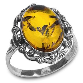 Ian and Valeri Co. Baltic Amber Sterling Silver Classic Ring in Saudi Arabia