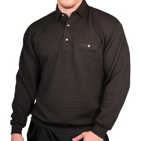 Palmland L/S Solid Textured Banded Bottom Shirt in Saudi Arabia