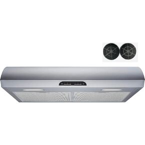 Winflo 30 In. Convertible Stainless Steel Under Cabinet Range Hood with Mesh Filters, Charcoal Filters and Touch Sensor Control in Kuwait