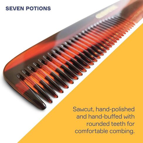 Beard Comb For Men 5.7 inch Fine and Coarse Tooth For Hair Beard And Moustache Hand Made and Sawcut (Beard Comb B1) in Saudi Arabia