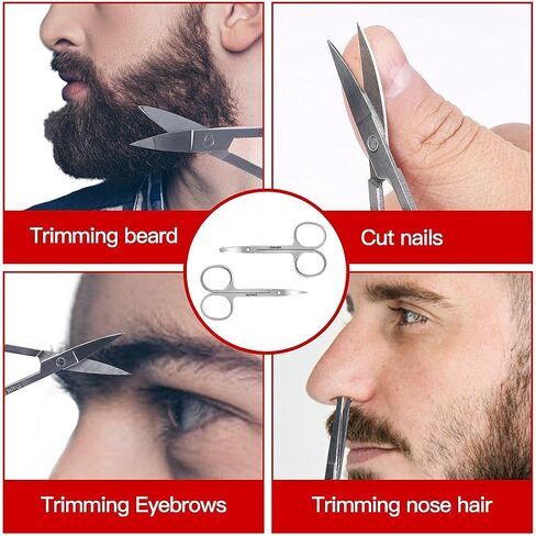 Beard Brush Grooming Kit, Wooden Comb, Shaping Tool, Mustache Trimming Scissors, Boar Bristle Brush, Beard Shaping Tools, Great Care Gifts for Men in Saudi Arabia