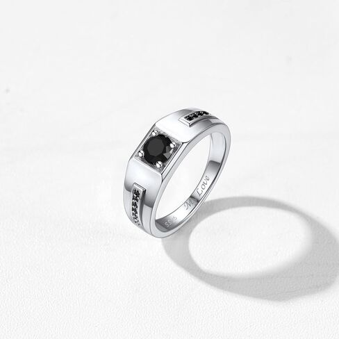 Silvora Sterling Silver Rings for Men Women, Shiny Cubic Zirconia Wedding Bands with Delicate Gift Packaging, Personalized Customizable in Kuwait