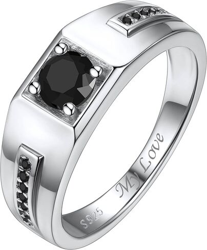 Silvora Sterling Silver Rings for Men Women, Shiny Cubic Zirconia Wedding Bands with Delicate Gift Packaging, Personalized Customizable in Kuwait