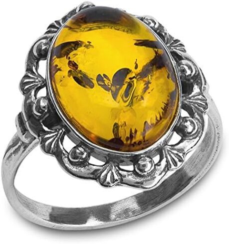 Ian and Valeri Co. Baltic Amber Sterling Silver Classic Ring in Saudi Arabia