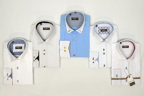 Gravity Homme - Stylish & Contrasting Men’s Button Down Long-Sleeve Dress Shirt With Curved Hem - Perfect Casual Wear in Saudi Arabia