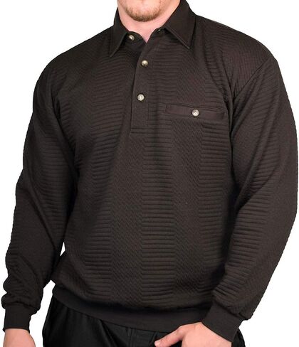 Palmland L/S Solid Textured Banded Bottom Shirt in Saudi Arabia