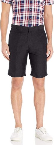 Louis Raphael Men's Slim Fit Flat Front Linen Blend Short in Saudi Arabia