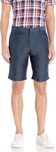 Louis Raphael Men's Slim Fit Flat Front Linen Blend Short in Saudi Arabia