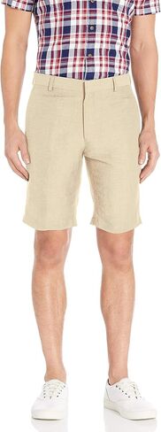 Louis Raphael Men's Slim Fit Flat Front Linen Blend Short in Saudi Arabia