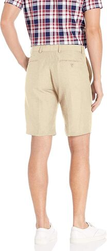 Louis Raphael Men's Slim Fit Flat Front Linen Blend Short in Saudi Arabia