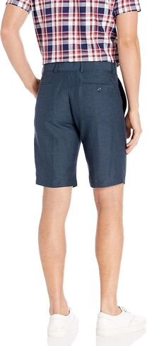 Louis Raphael Men's Slim Fit Flat Front Linen Blend Short in Saudi Arabia
