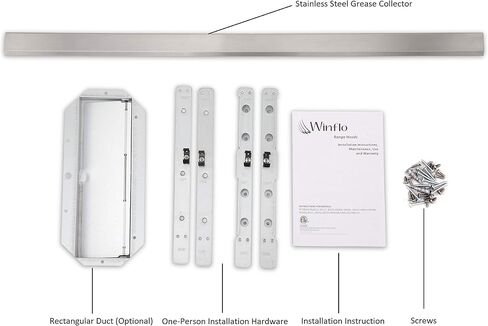 Winflo 30 In. Convertible Stainless Steel Under Cabinet Range Hood with Baffle Filters and Touch Sensor Control in Kuwait