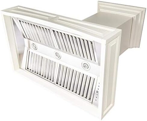 ZLINE 36" Ducted Wooden Wall Mount Range Hood in Cottage White (321TT-36) in Saudi Arabia