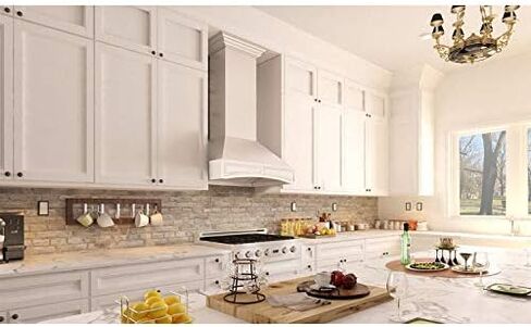 ZLINE 36" Ducted Wooden Wall Mount Range Hood in Cottage White (321TT-36) in Saudi Arabia