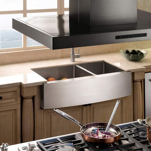 ZLINE 36" Convertible Island Mount Range Hood in Black Stainless Steel (BSKE2iN-36) in Saudi Arabia