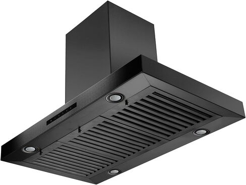 ZLINE 36" Convertible Island Mount Range Hood in Black Stainless Steel (BSKE2iN-36) in Saudi Arabia