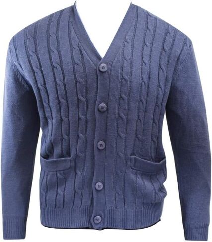Big and Tall Premium Cable Knit Cardigan to 6X-Tall in Saudi Arabia