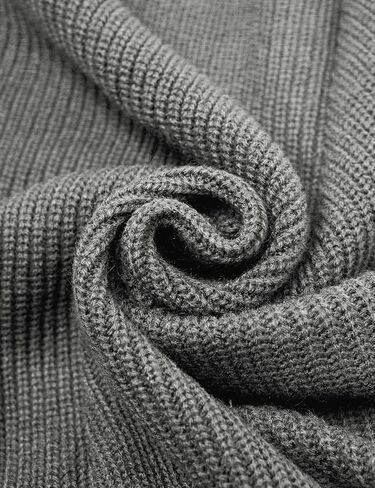 H2H Mens Casual Comfortable Fit Ruffle Shawl Collar Knitted Open Front Long Length Sweater Cardigan in Kuwait