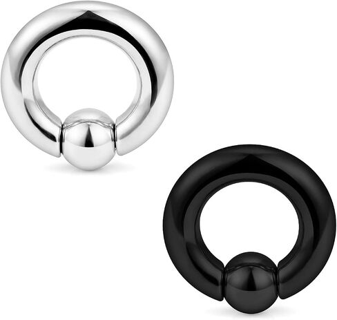 Lcolyoli 2 قطعة حلقة PA مترابطة داخليًا حلقات خرز أسيرة زنبركية عمل CBR Monster Ball Ball Rings 316L فولاذ جراحي مثقوب مجوهرات الجسم 2G 4G 6G 8G in Kuwait