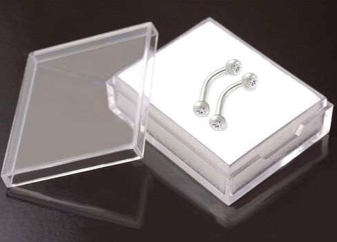 2pcs 16g Internal Thread Curved Barbell Cartilage Lip Tragus Eyebrow Helix Conch Stud Surgical Steel Crystal Stud Pick Size in Saudi Arabia