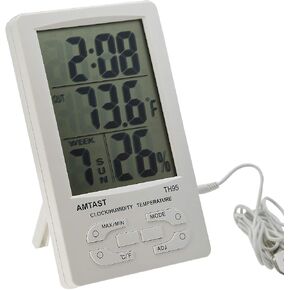 AMTAST Digital Indoor Outdoor Thermometer, Room Hygrometer Gauge, Indoor Humidity Test Meter, Temperature Monitor with External Sensor in Kuwait