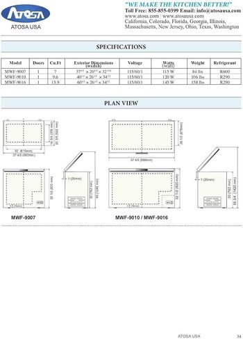 Atosa MWF9016 Solid Top Chest Freezer 16 Cubic Feet in Saudi Arabia
