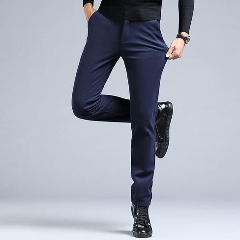 BIANGOD.US.STORE Men's Fall Slim fit Thicken Dress Pant, Business Casual Suit Straight-Leg Pants in Saudi Arabia