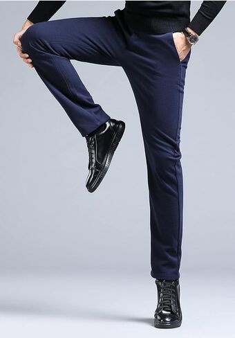 BIANGOD.US.STORE Men's Fall Slim fit Thicken Dress Pant, Business Casual Suit Straight-Leg Pants in Saudi Arabia
