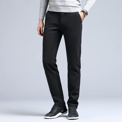 BIANGOD.US.STORE Men's Fall Slim fit Thicken Dress Pant, Business Casual Suit Straight-Leg Pants in Saudi Arabia