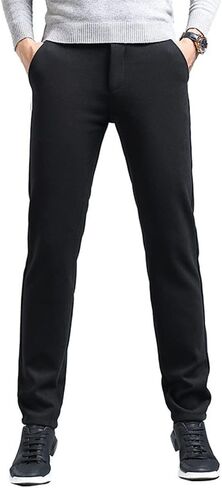 BIANGOD.US.STORE Men's Fall Slim fit Thicken Dress Pant, Business Casual Suit Straight-Leg Pants in Saudi Arabia